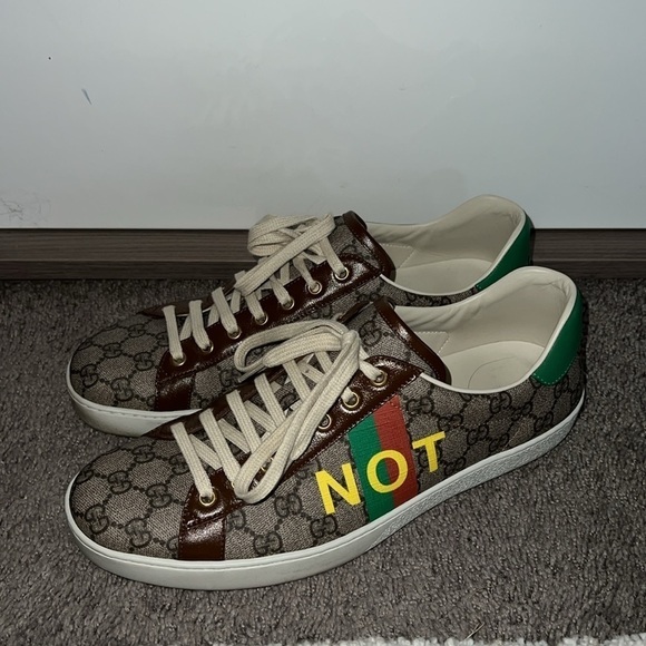 Gucci GG Supreme Not Fake Sneakers Authentic Size 11G Fits 12 US Shoes - Picture 1 of 10